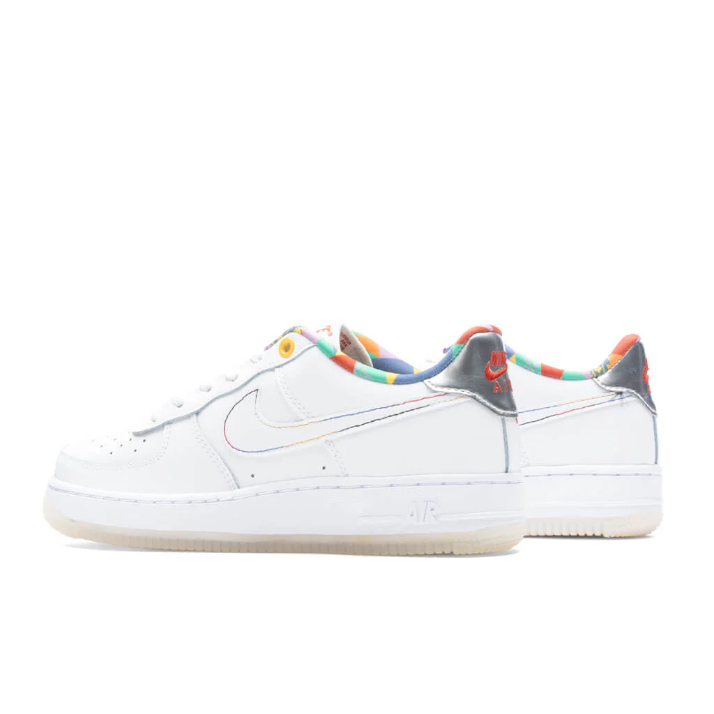 Air Force 1 LV8 (GS) - White/White/Midnight Navy - Image 3