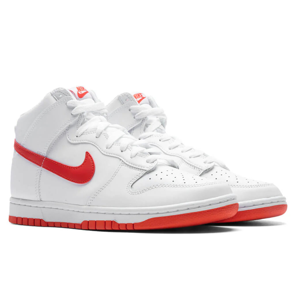Dunk Hi Retro - White/Picante Red/White - Image 2