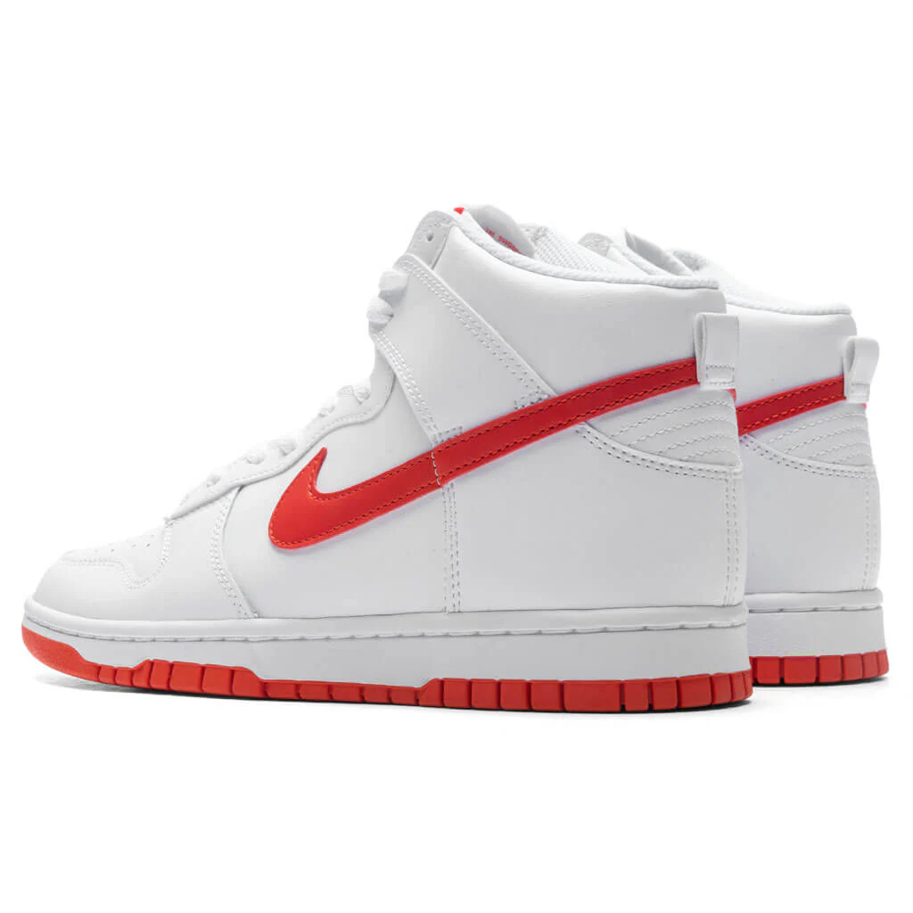 Dunk Hi Retro - White/Picante Red/White - Image 3