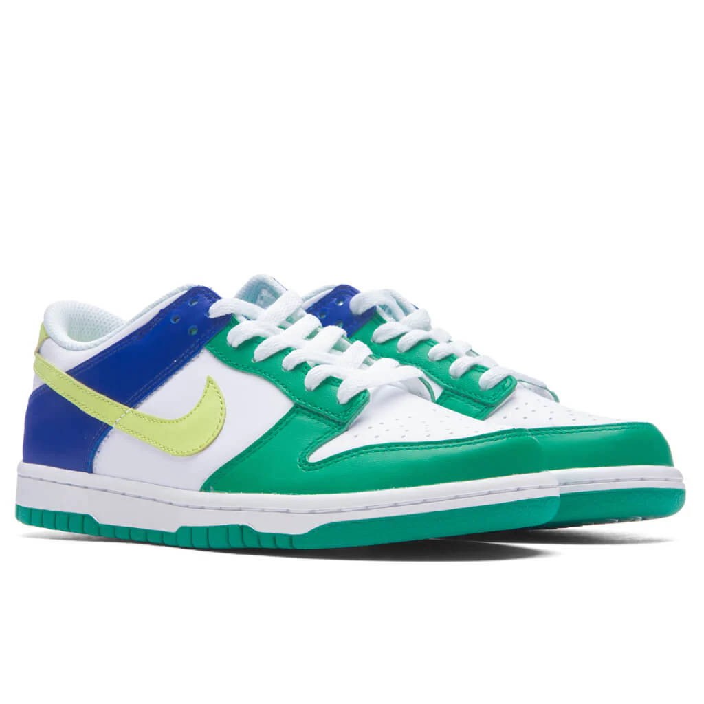 Dunk Low BG (GS) - White/Light Lemon Twist/Stadium Green - Image 2
