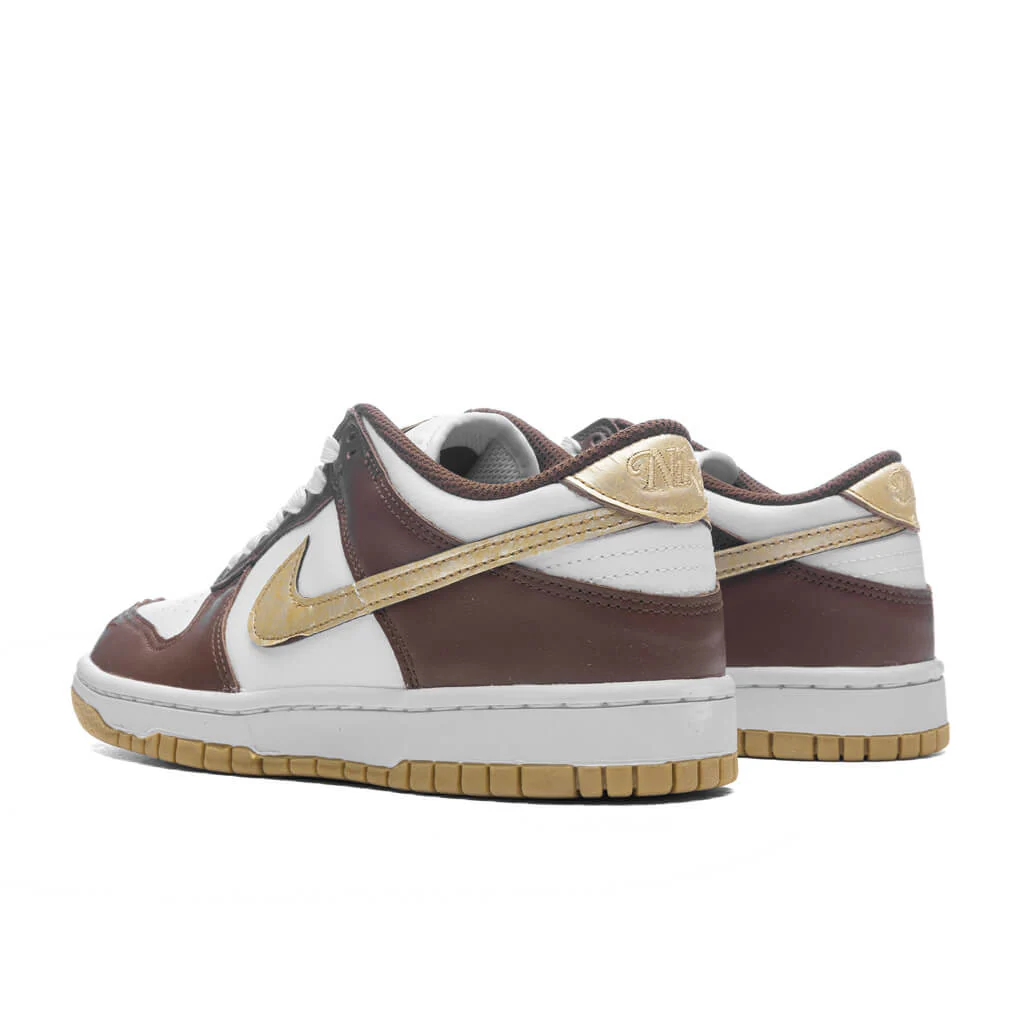 Dunk Low (GS) - White/Metallic Gold/White/Cacao Wow - Image 3