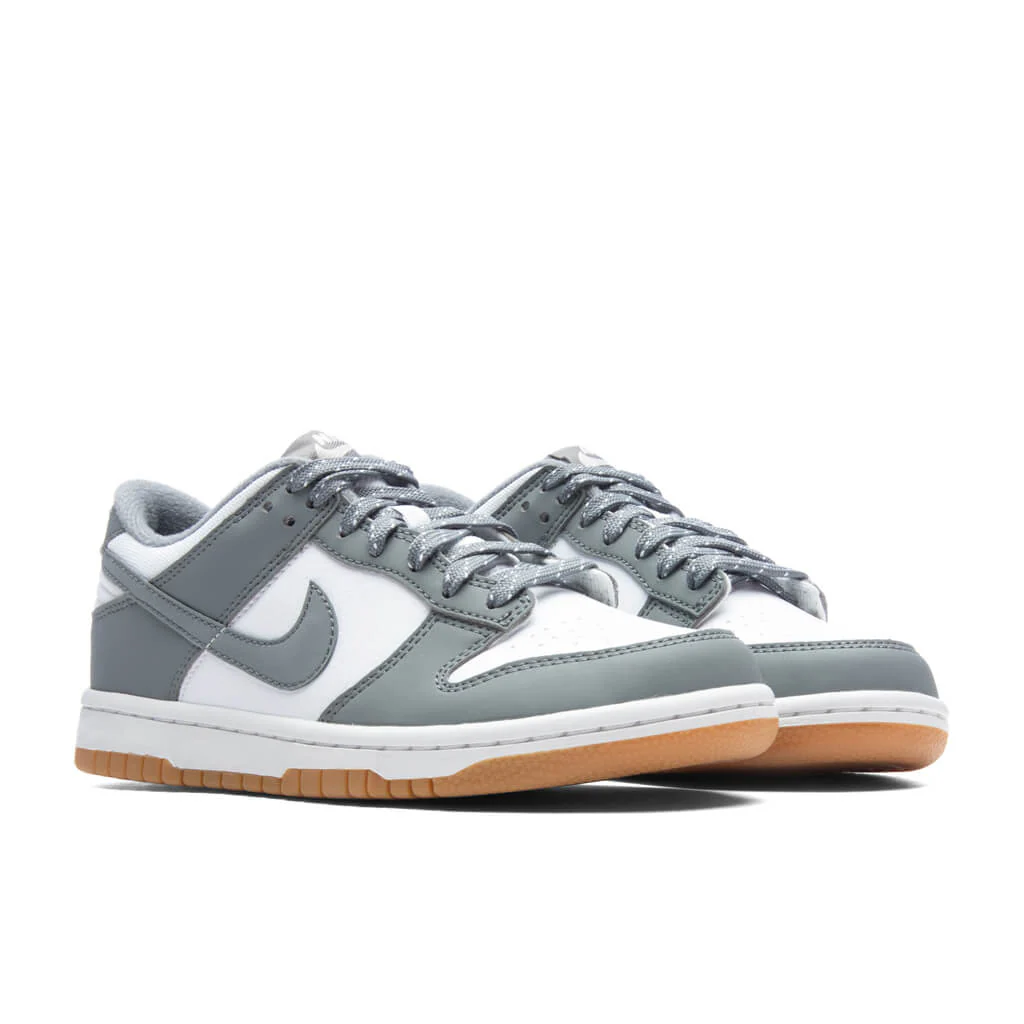Dunk Low (GS) 'Reflective Grey' - White/Smoke Grey/Light Iron Ore - Image 2