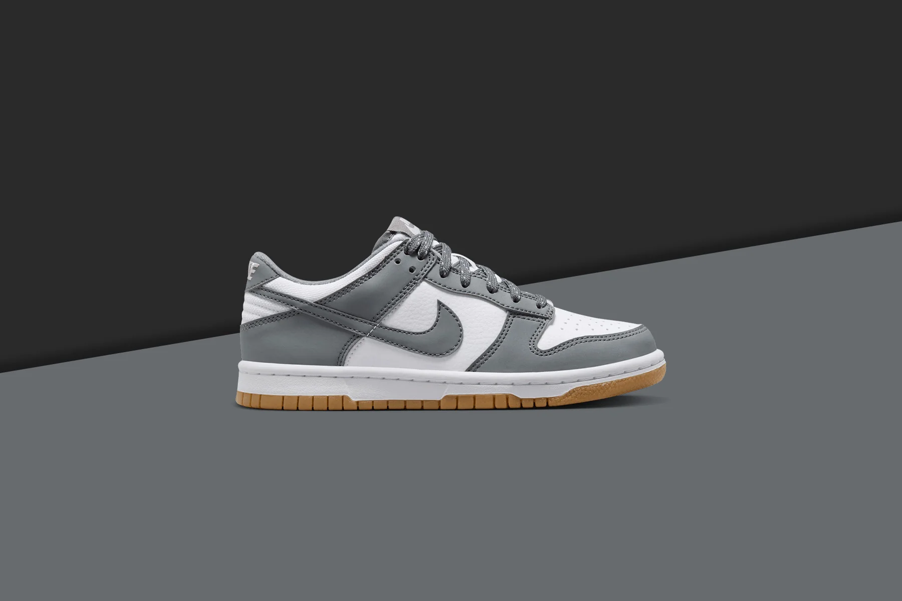 Dunk Low (GS) 'Reflective Grey' - White/Smoke Grey/Light Iron Ore - Image 5