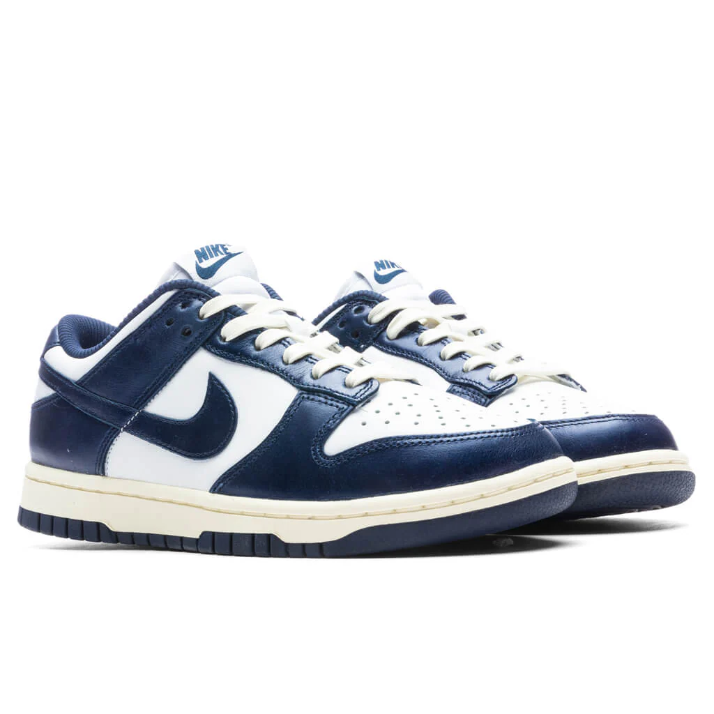 Women's Dunk Low Vintage Navy - White/Midnight Navy/Coconut Milk - Image 2