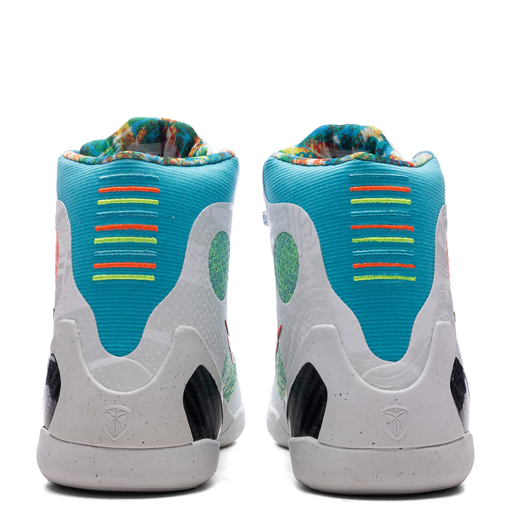 Kobe IX Elite High Protro 'What The Kobe?' (GS) - White/Chlorine Blue/Black - Image 4