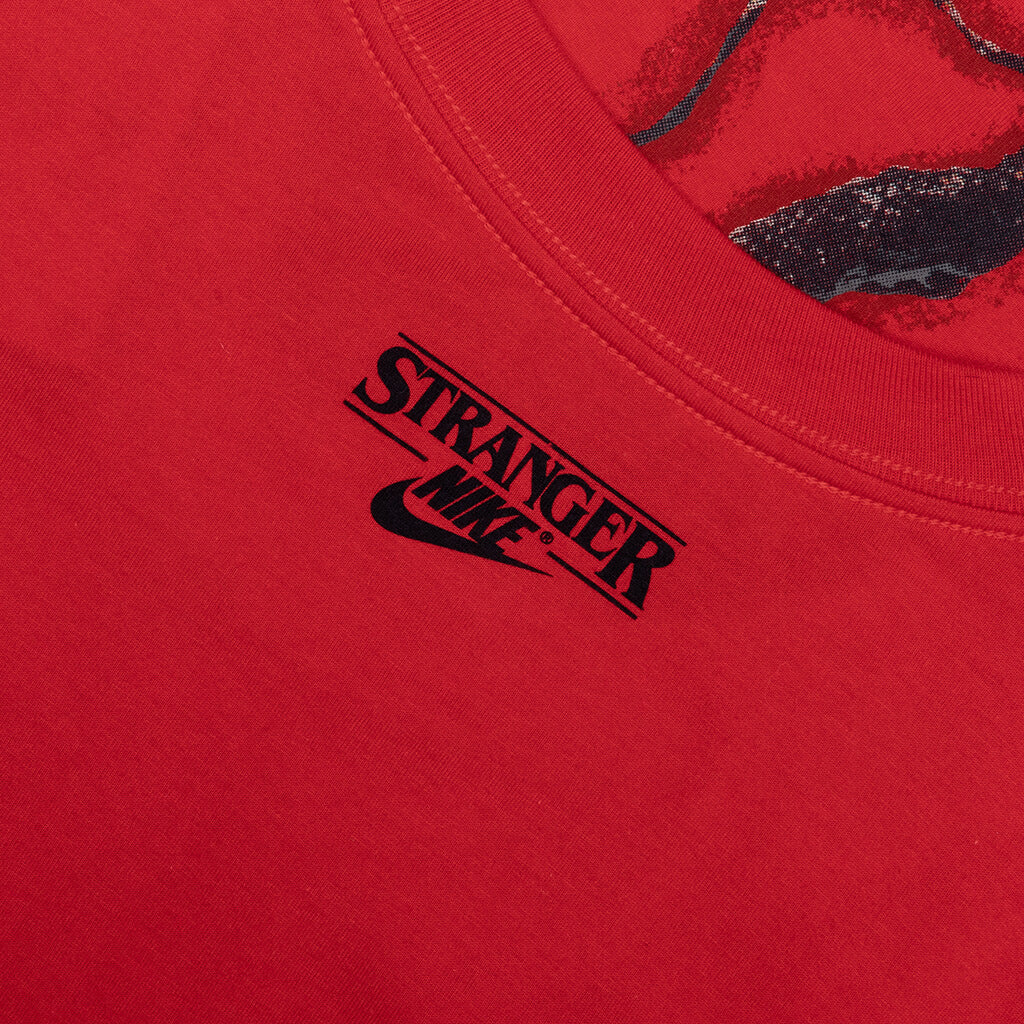 Nike x Stranger Things Max90 Tee - University Red/Black - Image 4