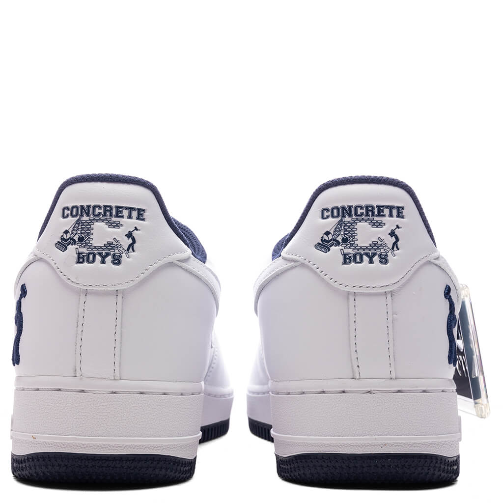 Lil Yachty x Nike Air Force 1 Low 'Concrete Boys' - White/Midnight Navy/ Dark Powder Blue - Image 4