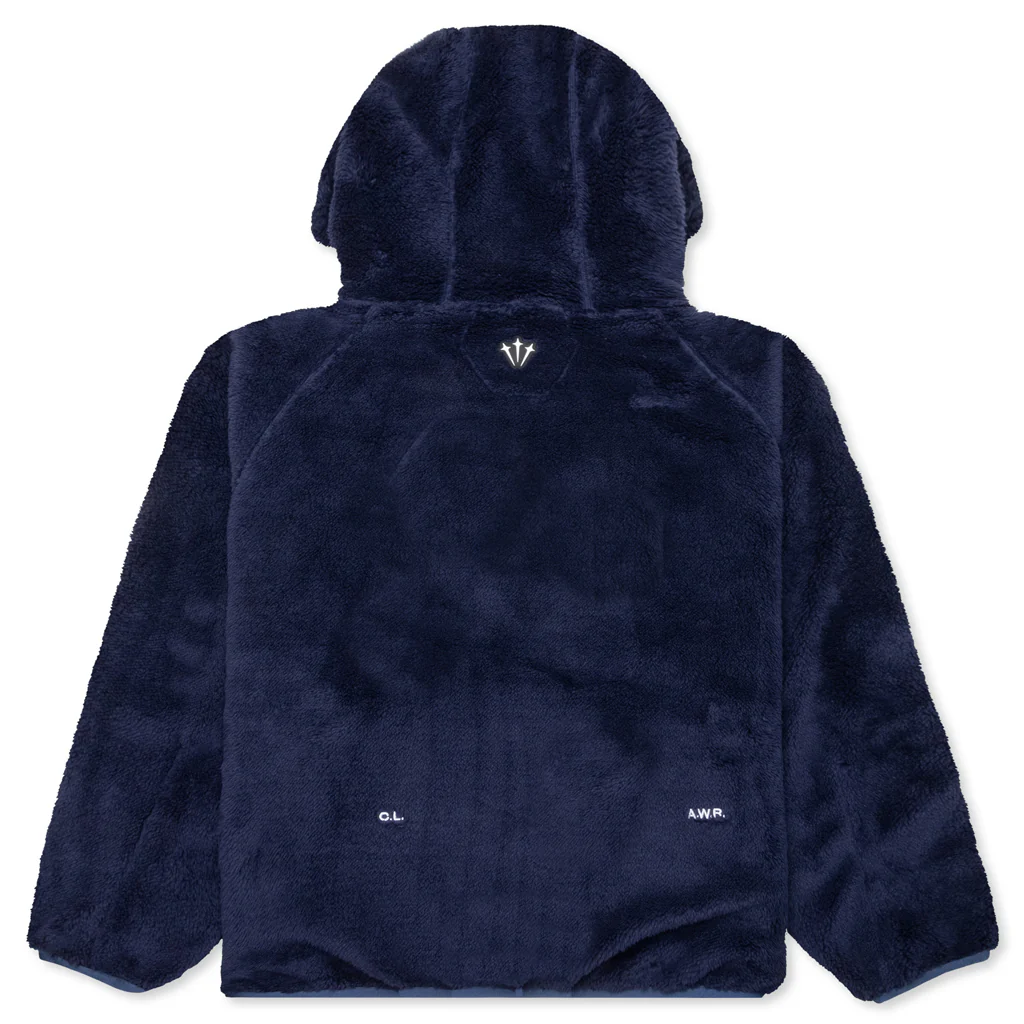 NRG Nocta Fleece Hoodie Womens - Midnight Navy/Wolf Grey - Image 2
