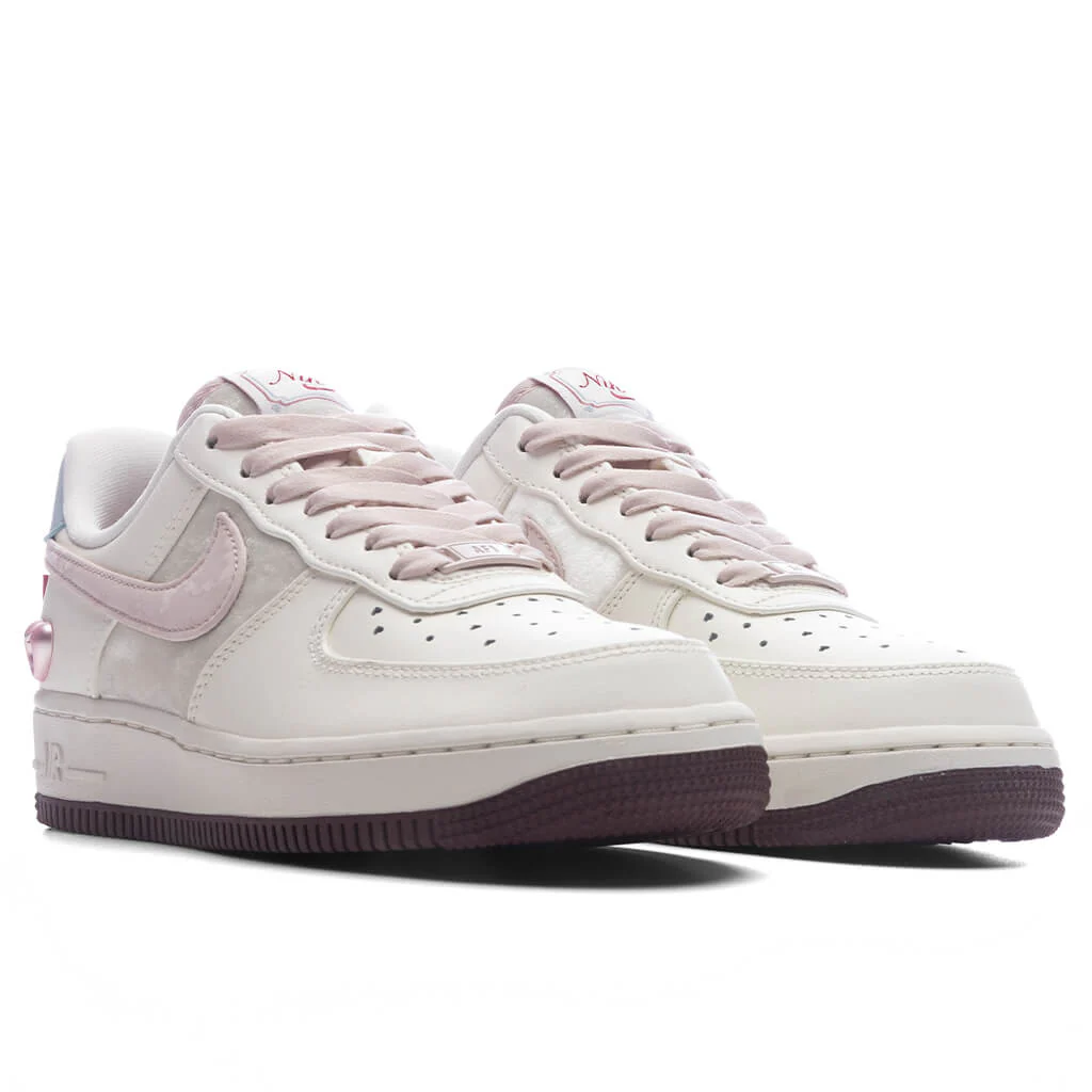 Women's Air Force 1 '07 'Valentine's Day' - Sail/Silt Red/Light Armory Blue - Image 2
