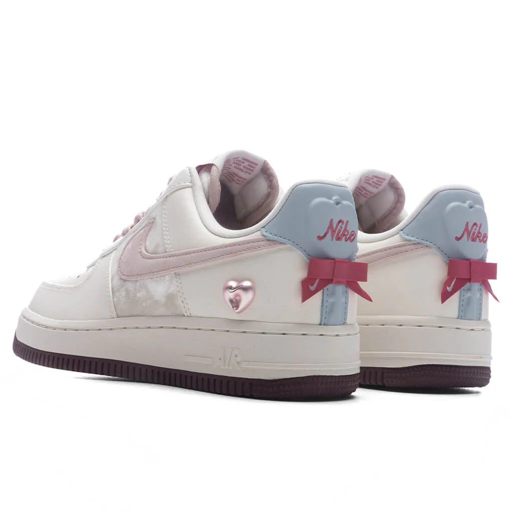 Women's Air Force 1 '07 'Valentine's Day' - Sail/Silt Red/Light Armory Blue - Image 3
