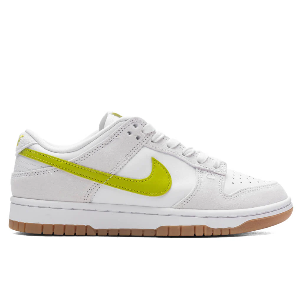 Women's Dunk Low - White/Bright Cactus/Gum Yellow