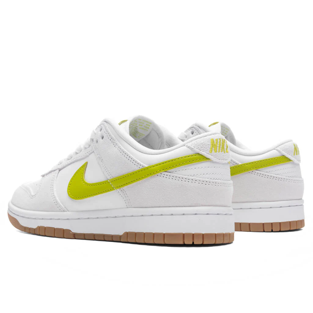 Women's Dunk Low - White/Bright Cactus/Gum Yellow - Image 3