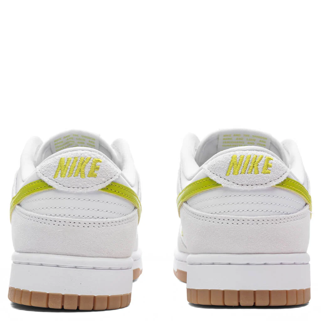 Women's Dunk Low - White/Bright Cactus/Gum Yellow - Image 4