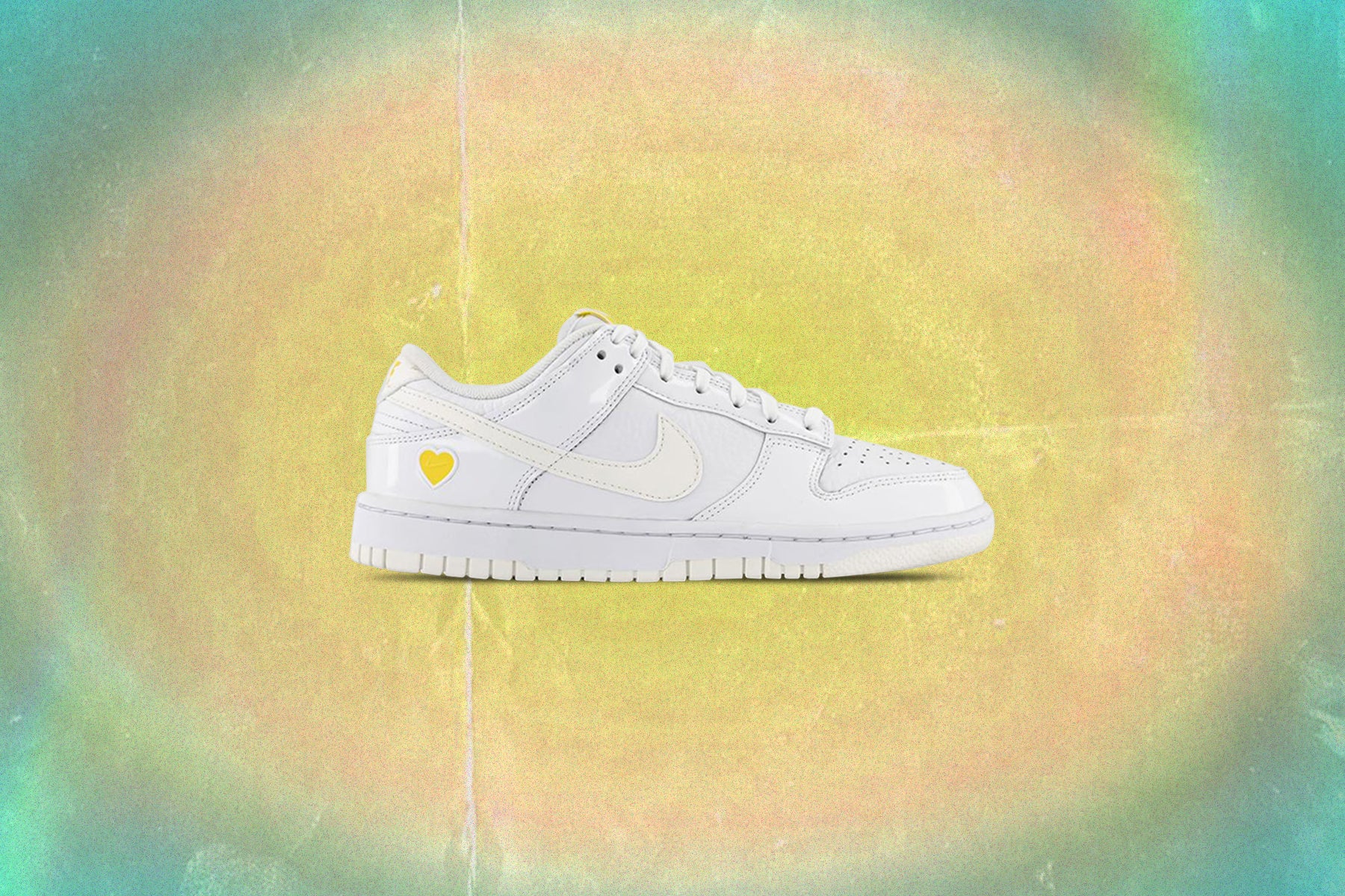 Women's Dunk Low Yellow Heart - White/Optic Yellow - Image 5