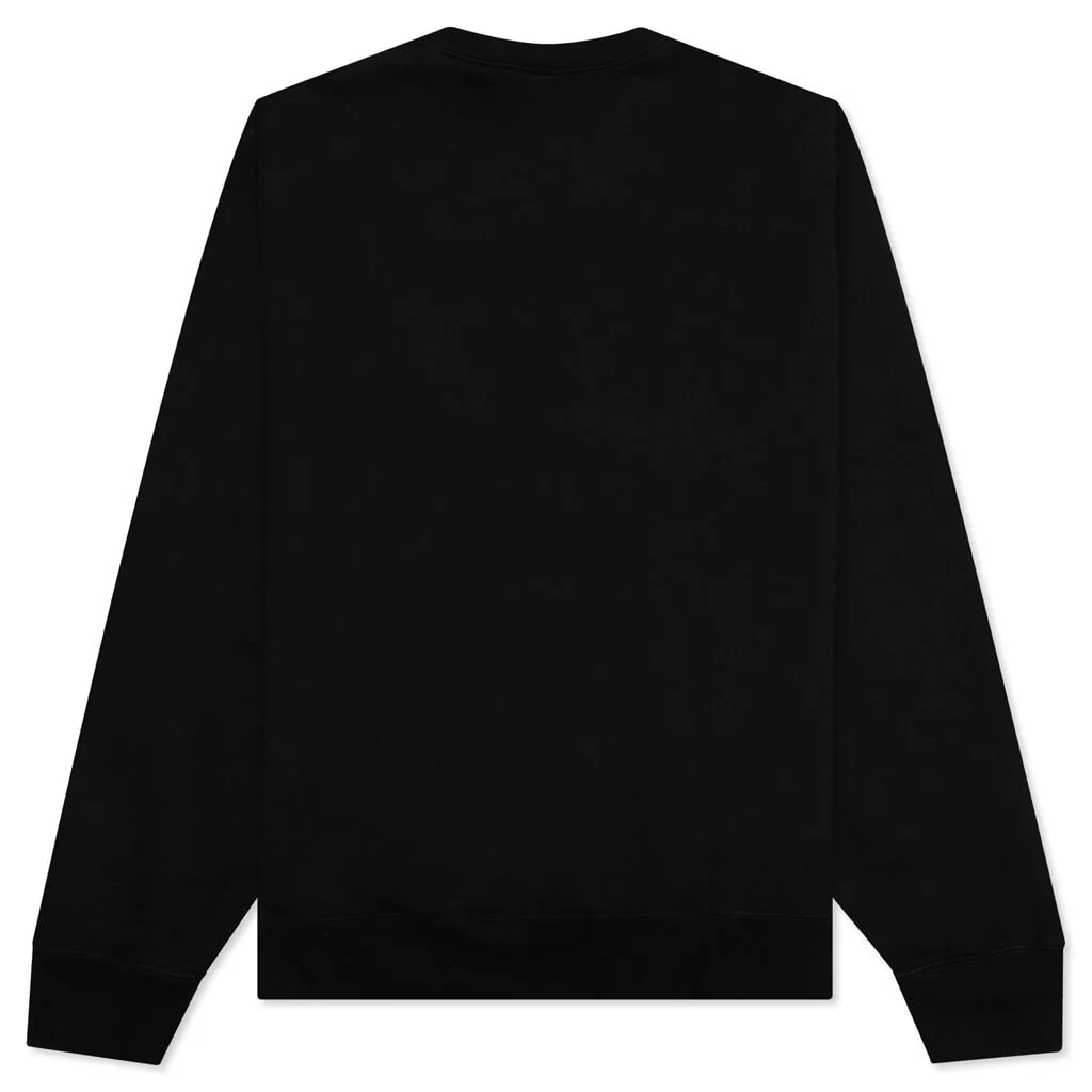Nike x Stussy Washed Fleece Crew Neck - Black/Black/Sail - Image 2