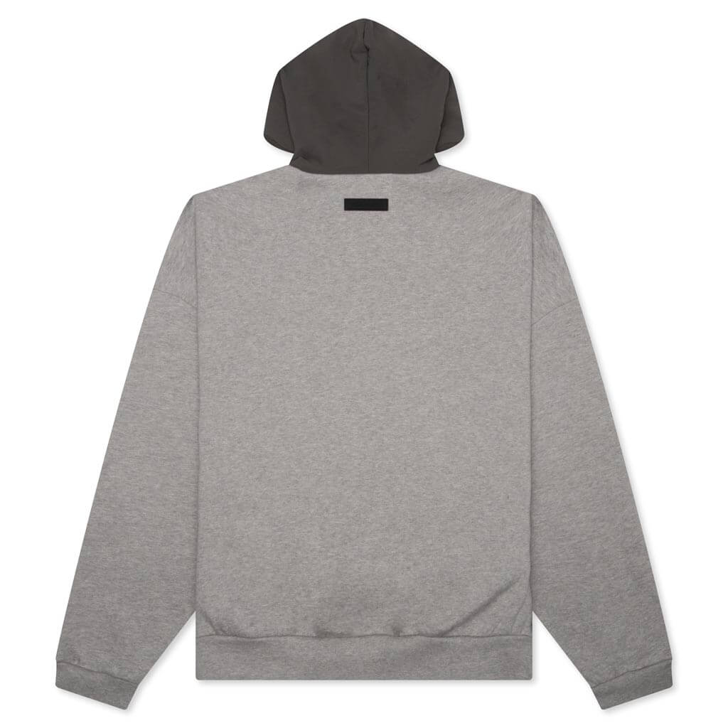 Nylon Fleece Hoodie - Dark Heather Oatmeal/Ink - Image 2