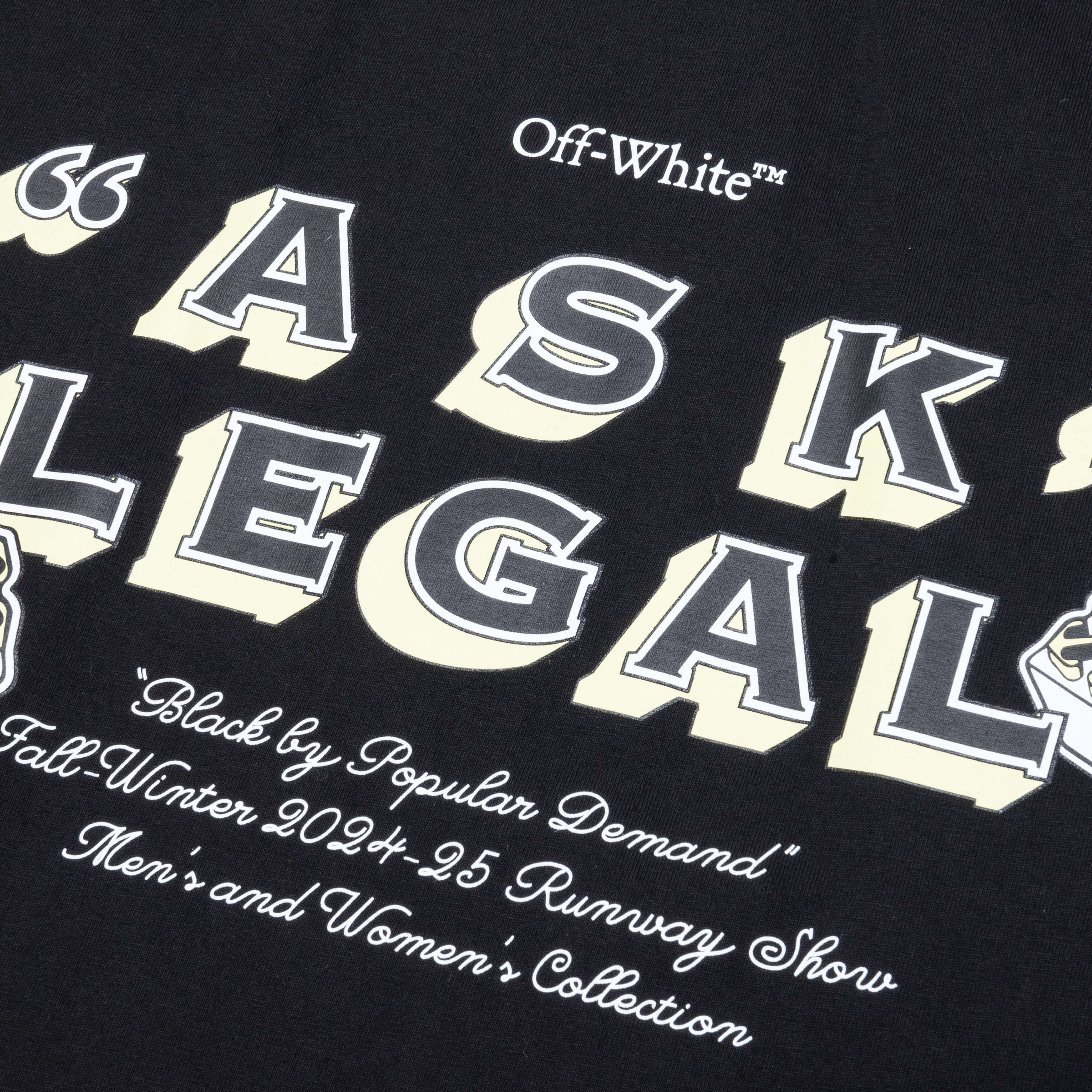 Arr Ask Legal Skate S/S Tee - Black/White - Image 3