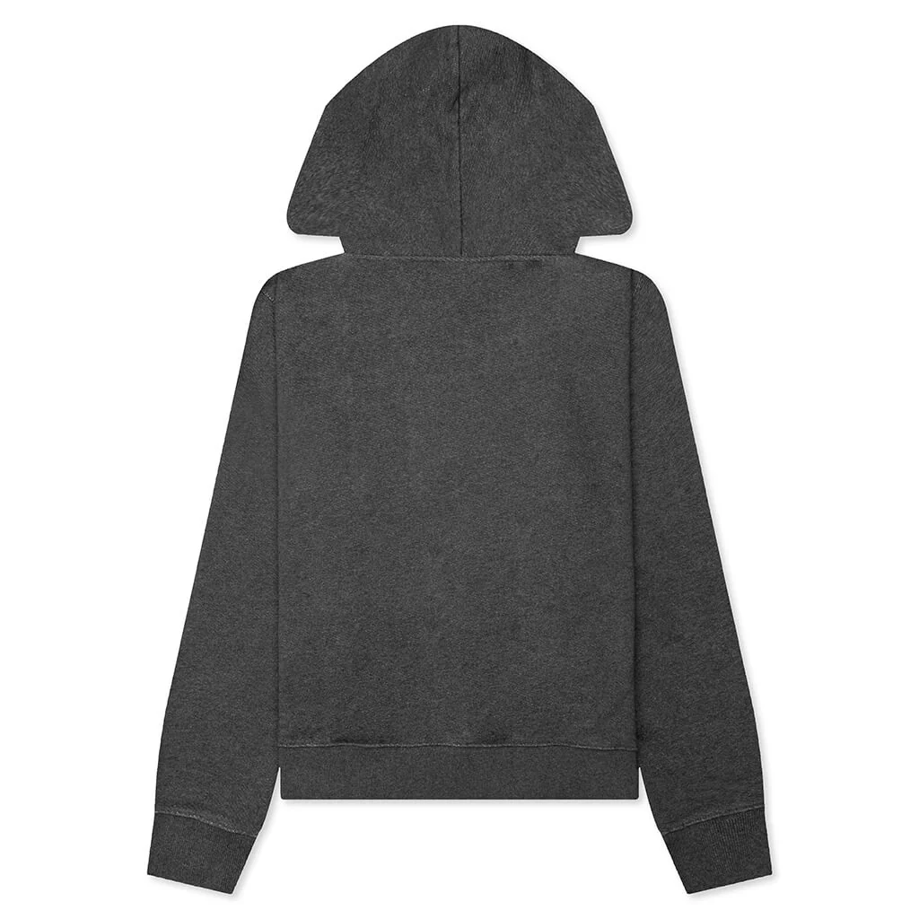 Logo Slim Hoodie - Melange Grey - Image 2
