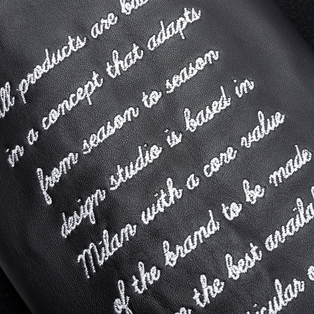 Wiz Dices Lea Wool Varsity Jacket - Black/White - Image 4
