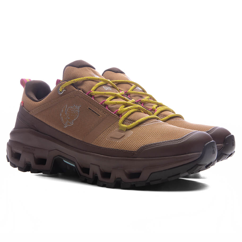 On x Sky High Farm Goods Women's Cloudrock Low WP - Sphinx/Chestnut - Image 2
