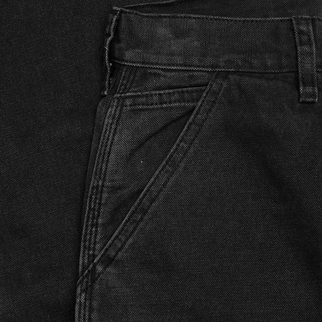 Canvas Double Knee Work Pant - Black - Image 3
