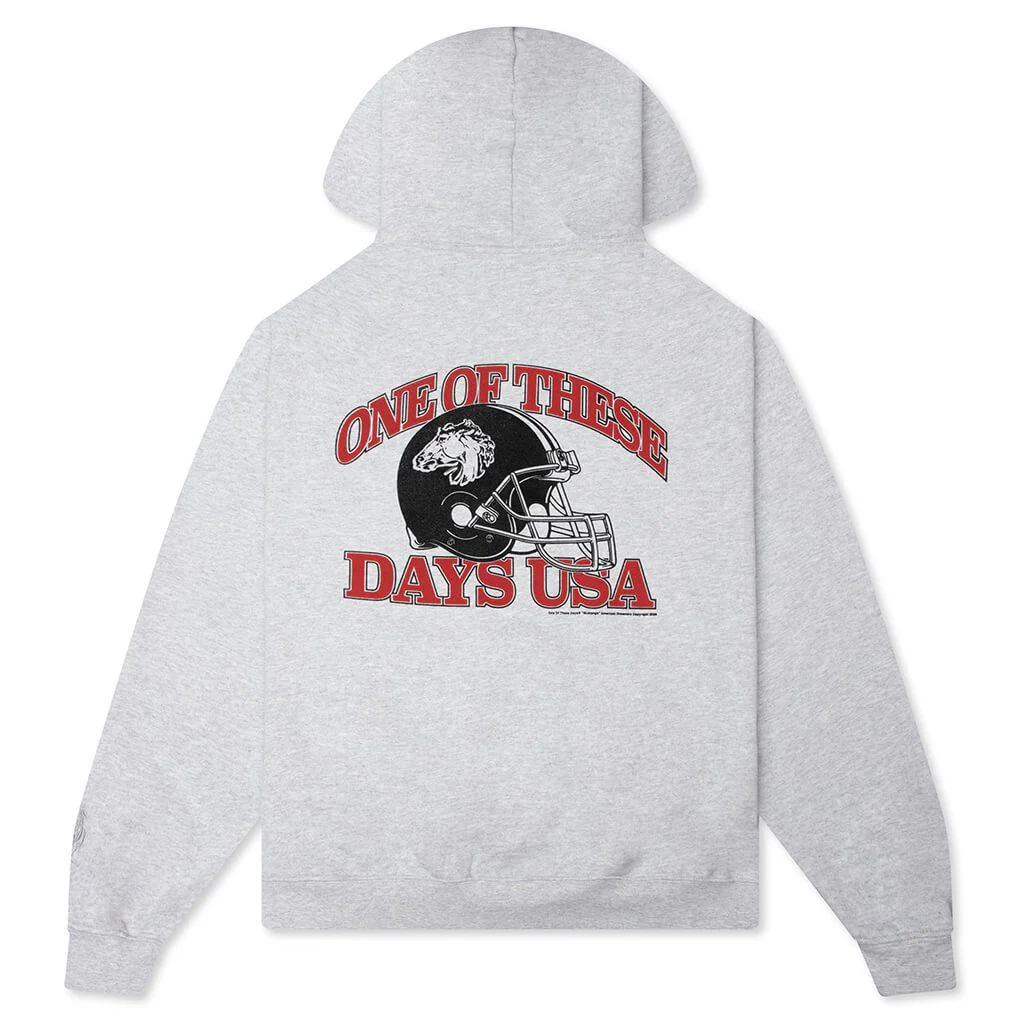 Days USA Zip Up Hoodie - Heather Grey - Image 2