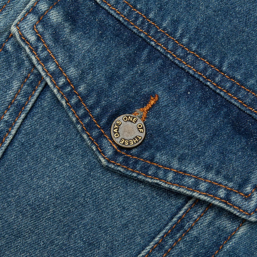 Denim Trucker Jacket - Washed Indigo - Image 4