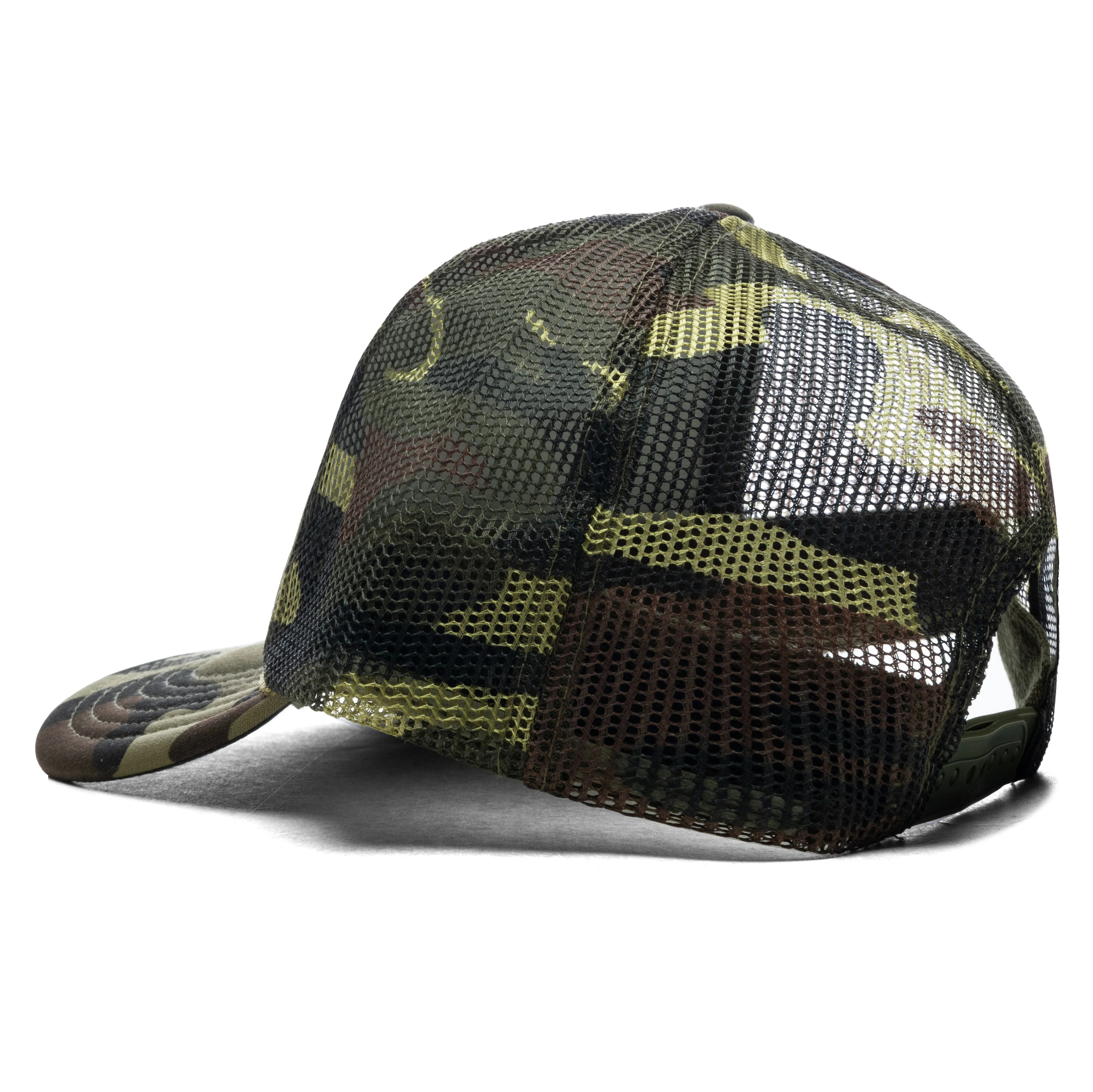 Lost Highway Foam Trucker Hat - Dark Green Camo - Image 4