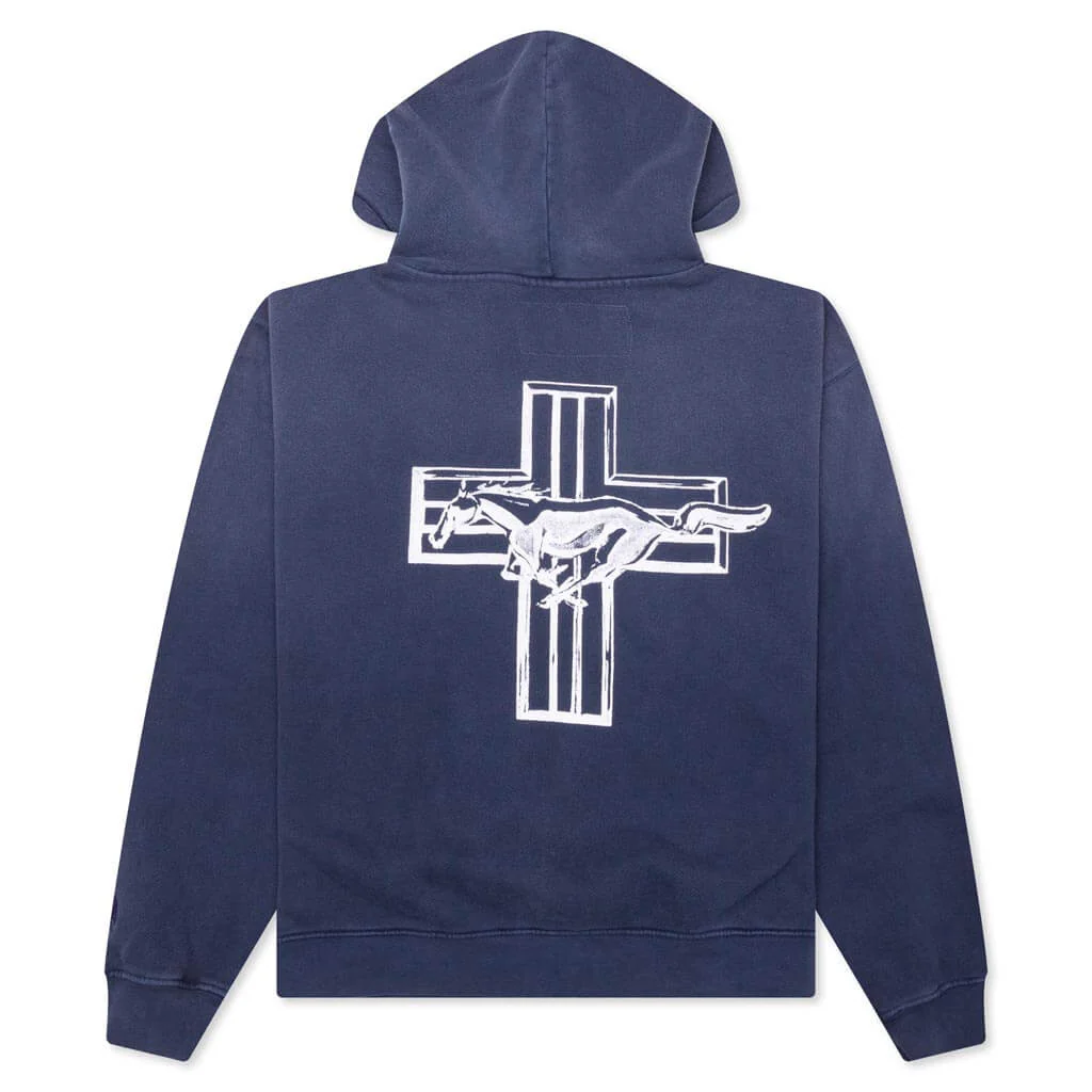 Mustang Cross Sweatshirt - Washed Navy - Image 2