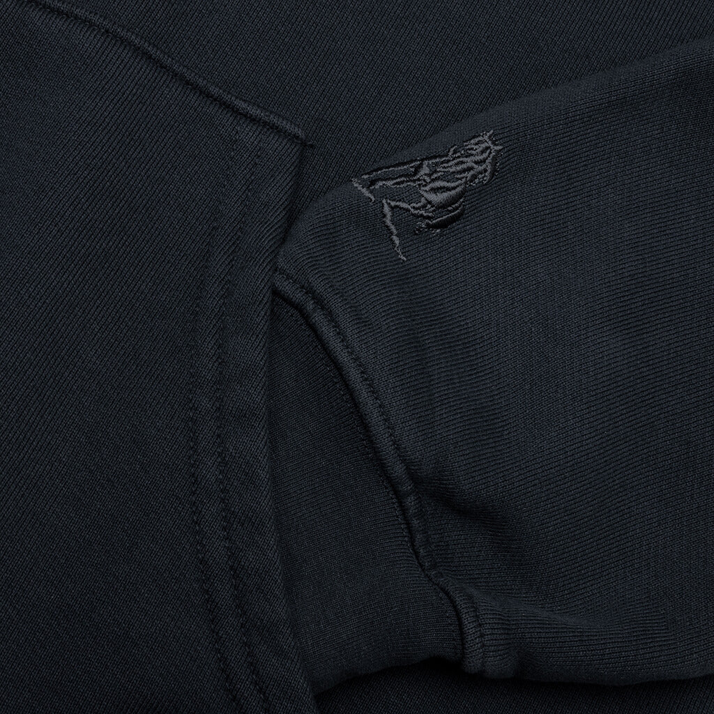 Mustang Cross Zip Up Hoodie - Washed Black - Image 4