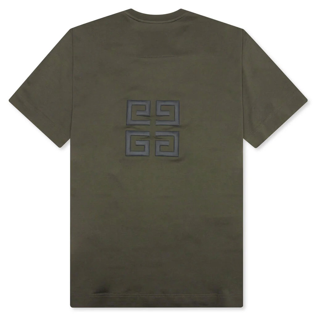 Oversized Fit Givenchy Embroidery T-Shirt - Greyish Green - Image 2