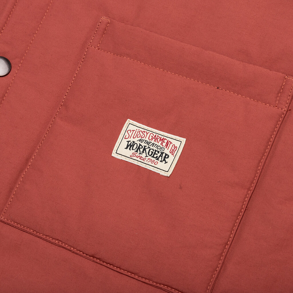 Padded Tech Over Shirt - Brick - Image 4