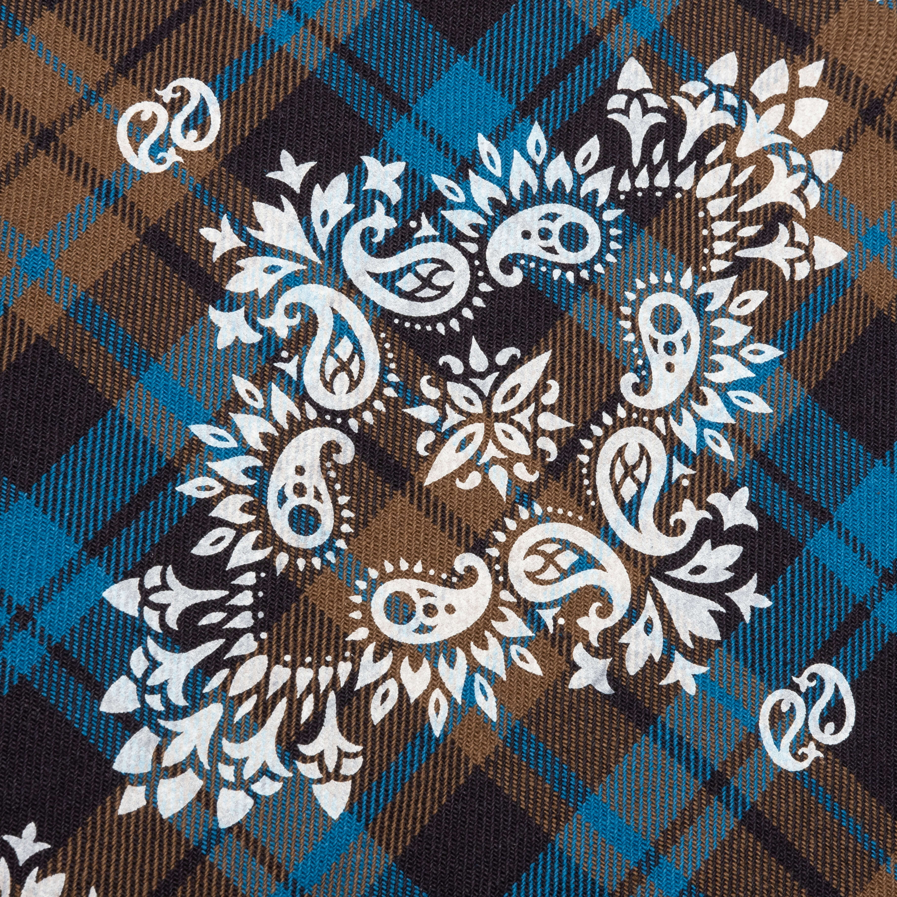Paisley Printed Flannel Shirt - Brown Multi - Image 5