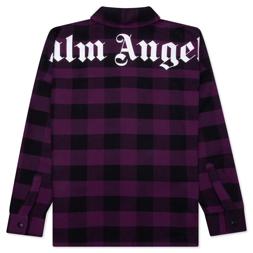 Classic Logo Overshirt - Violet/White - Image 2