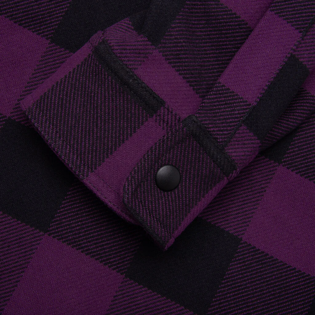 Classic Logo Overshirt - Violet/White - Image 4