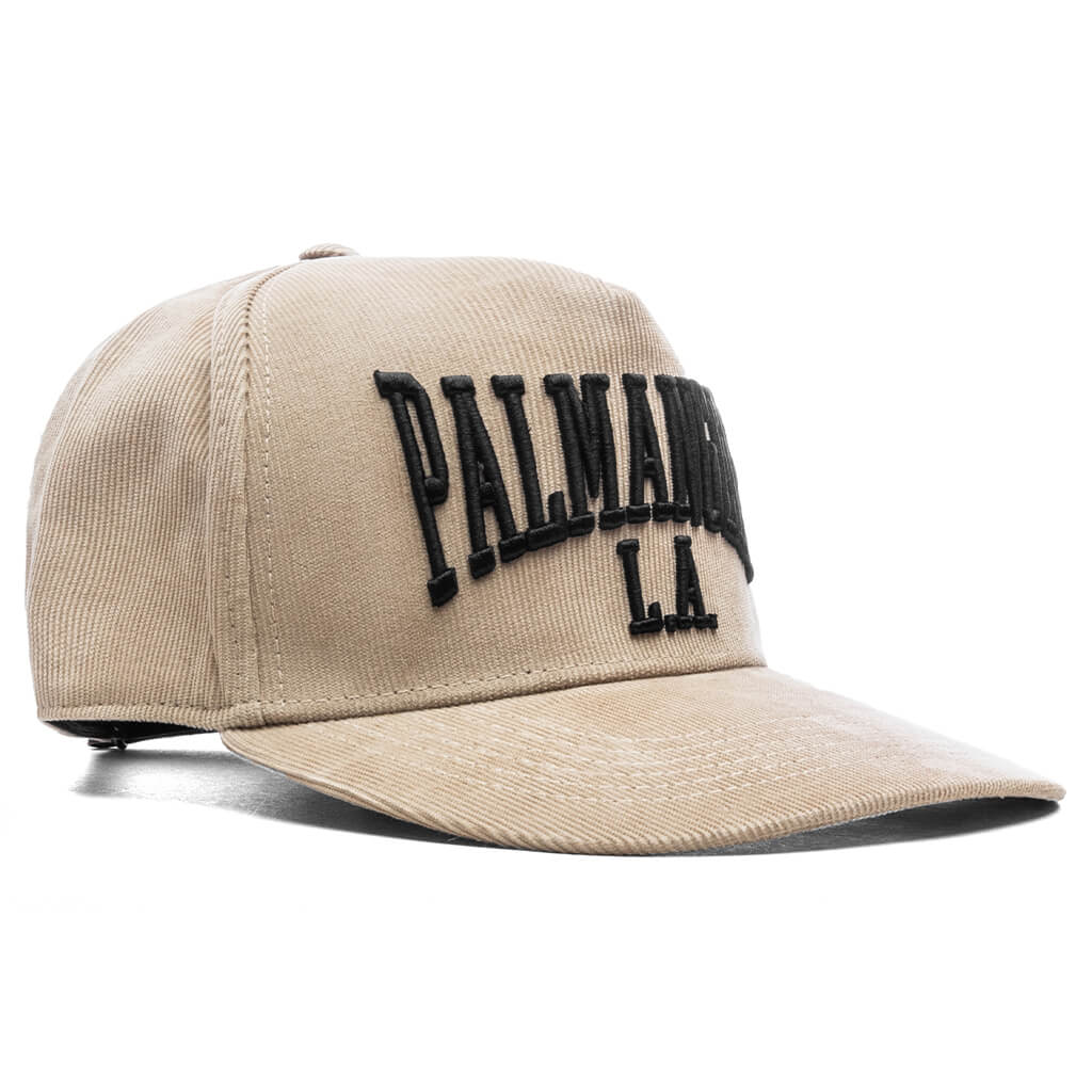 College Corduroy Cap - Light Beige/Black - Image 3