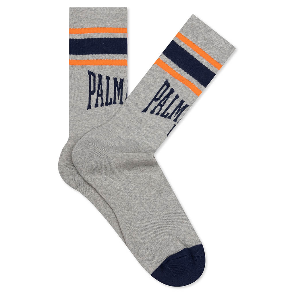 College Socks - Melange Grey/Petrol