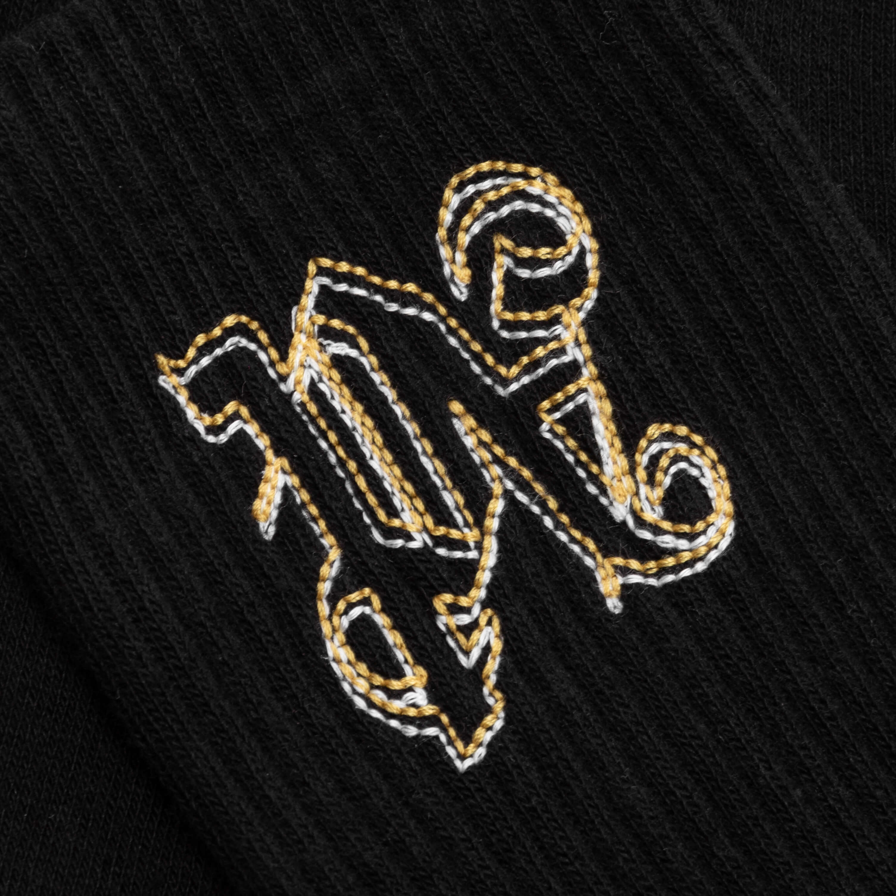 Double Monogram Socks - Black/Ocher Yellow - Image 2