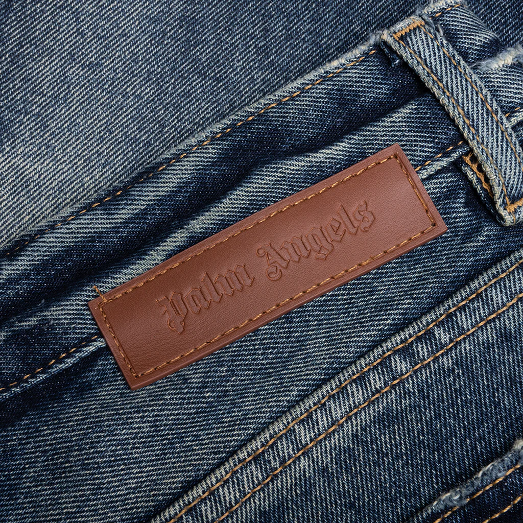 Logo Patch 5 Pockets - Blue/Golden Brown - Image 4