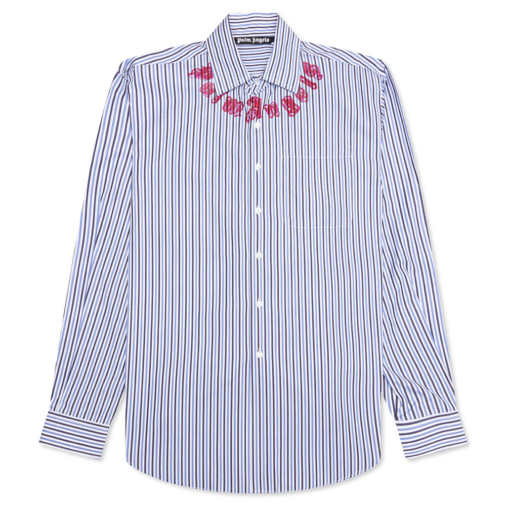 Neck Logo Neon Classic Shirt - Blue Fuchsia