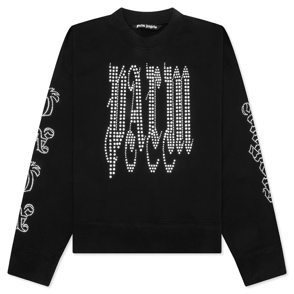 New Gothic Studded Crew - Black/Silver