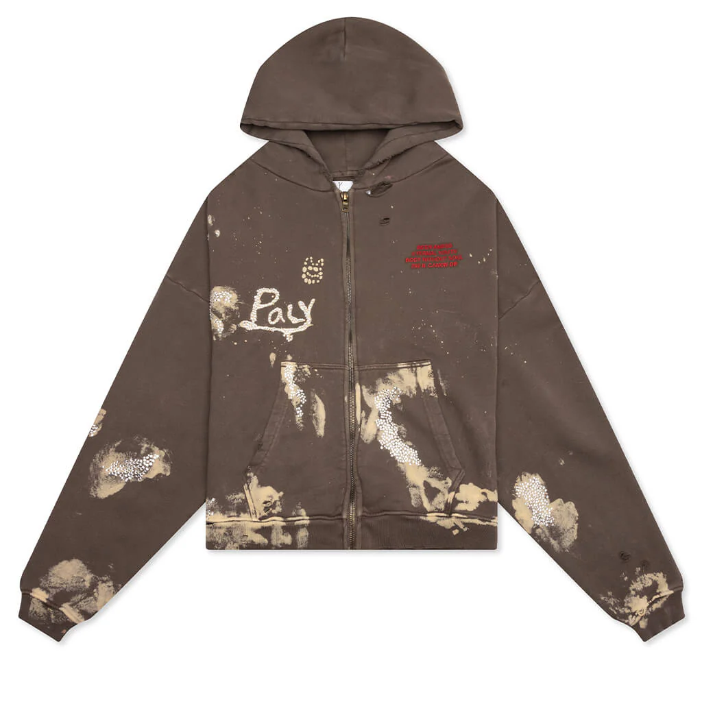 Been Amess Zip Hooded Sweatshirt - Brown