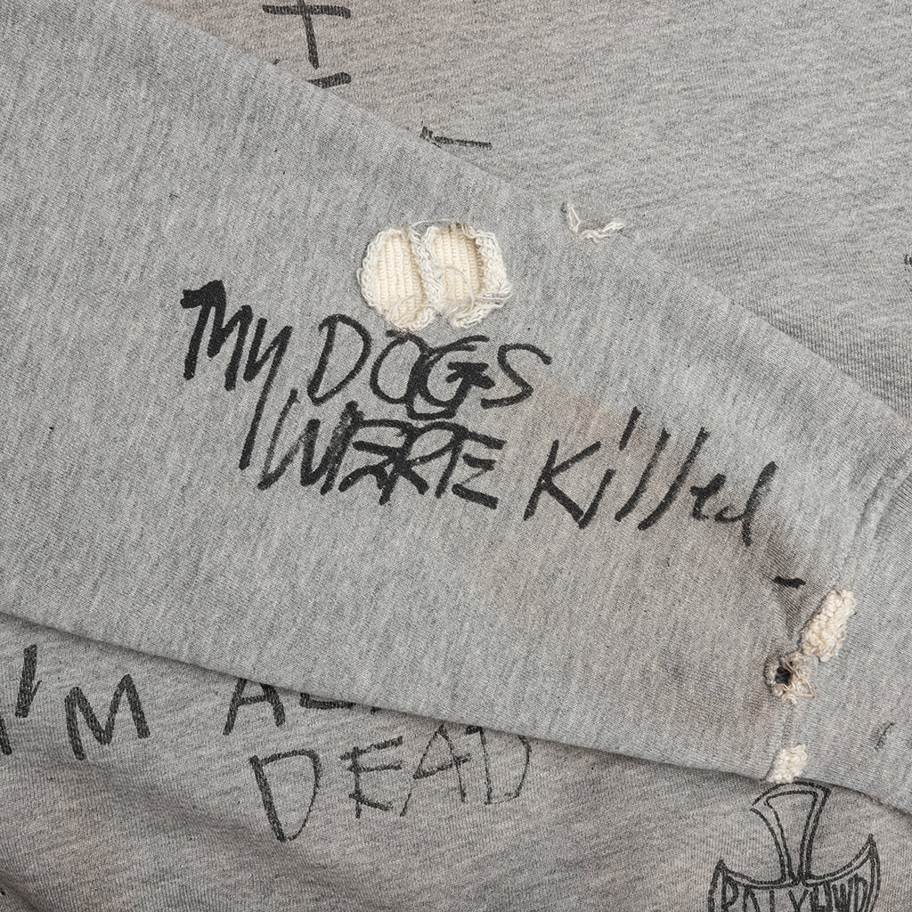 Pumping Iron Crewneck Sweatshirt - Heather Grey - Image 4