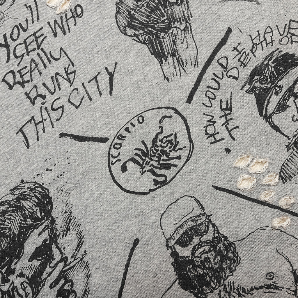 Pumping Iron Crewneck Sweatshirt - Heather Grey - Image 5