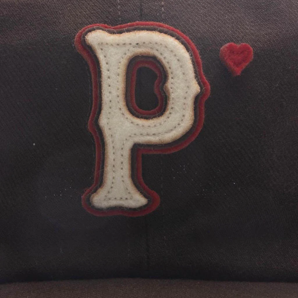 Wool Baseball "P" Hat - Brown - Image 4