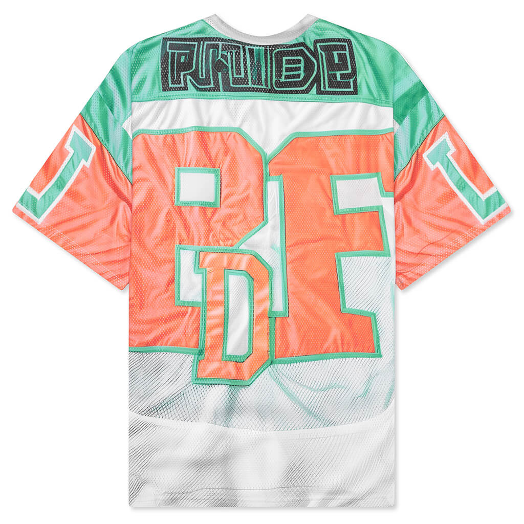 Football 17 Tee - Green Print - Image 2