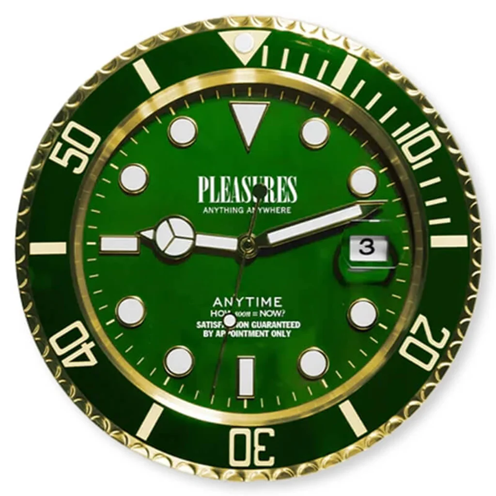 Anytime Clock - Gold/Green