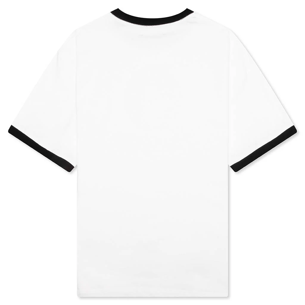 Cat Heavyweight Ringer T-Shirt - White - Image 2