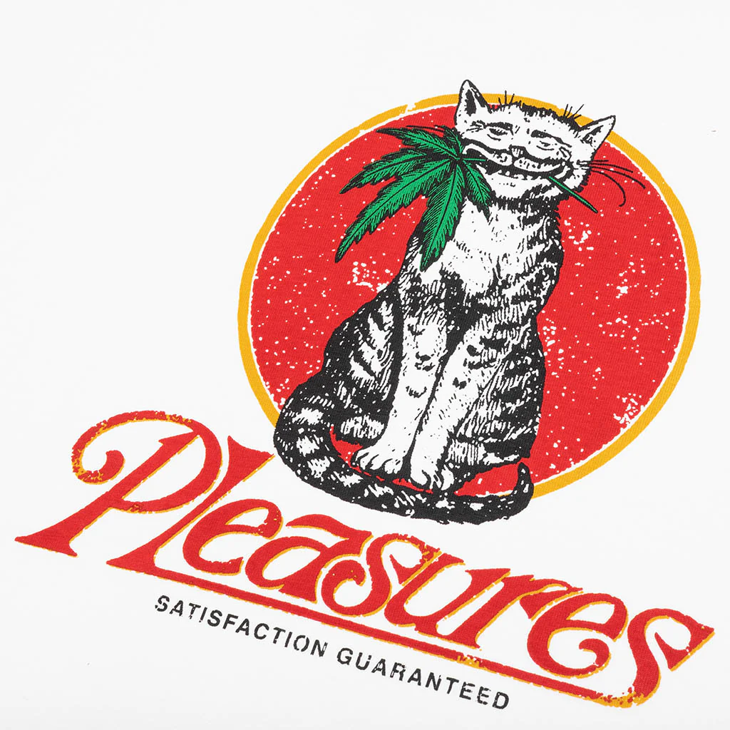 Cat Heavyweight Ringer T-Shirt - White - Image 3