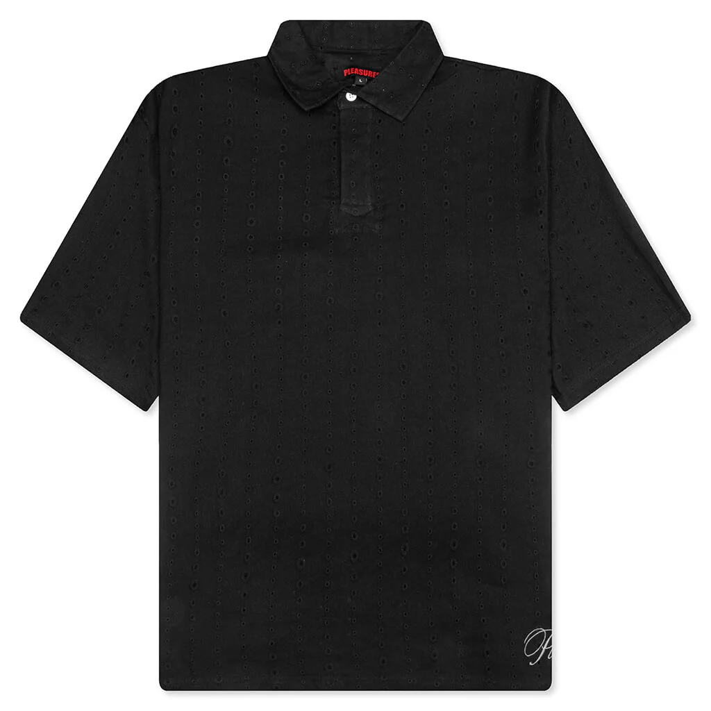 Clarity Woven Polo - Black